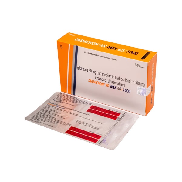 DIAMICRON XR MEX 60/1000 Tablet 10's