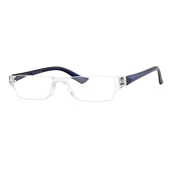Klar Eye Rectangle Rimless K-511 Reading Glass - Blue, 1.75 Power