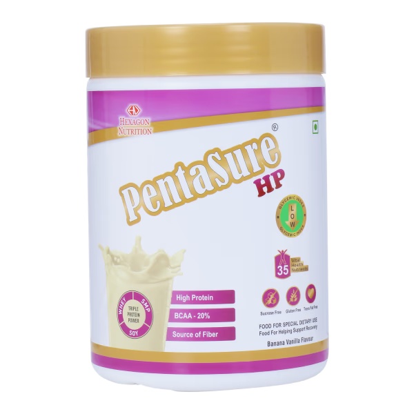 PentaSure HP 100% Whey Protein Powder-  Banana & Vanilla Flavour 400 g