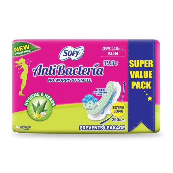 Sofy AntiBacteria Extra Long Sanitary Pads 48's