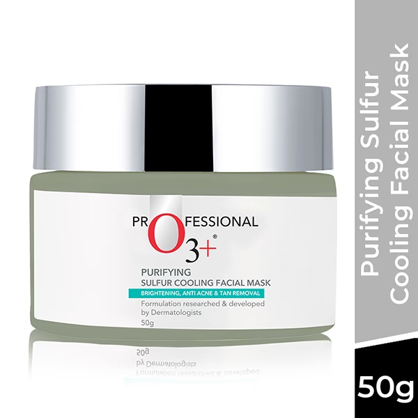 Professional O3+ Dermal Zone Purifying Sulfur Cooling Facial Mask 50 gm