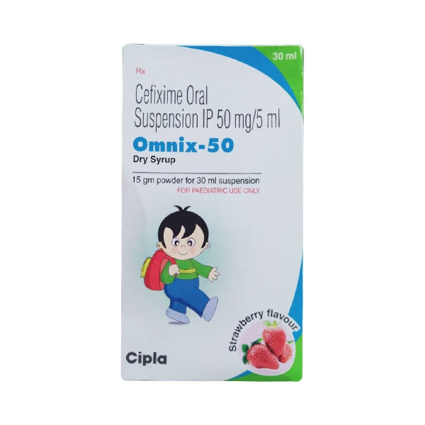 Omnix 50 Strawberry Flavour Dry Syrup 30ml