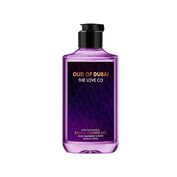THE LOVE CO. Dubai Oudh Body Wash - Body Wash For Women - Mens Body Wash - Foaming Shower Gel - Mesmerising - Hydrating - Moisturizing Body Care - 100% Vegan - Paraben Free 250 ml