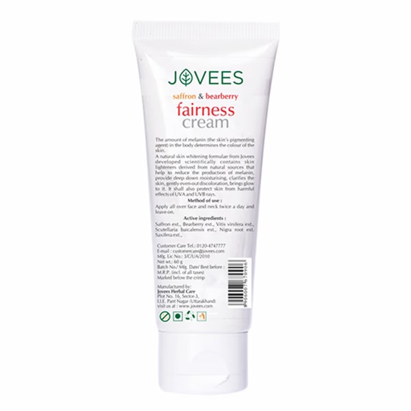 Jovees Fairness Cream - Saffron & Bearberry 50 gm