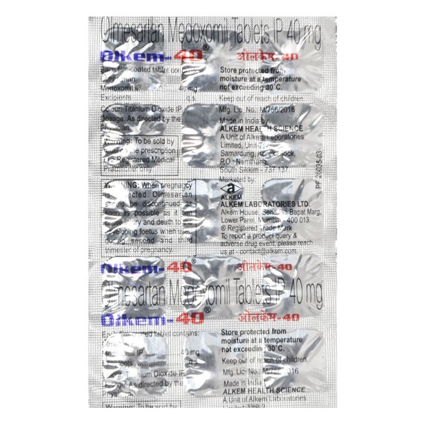 Olkem 40mg Tablet 15'S