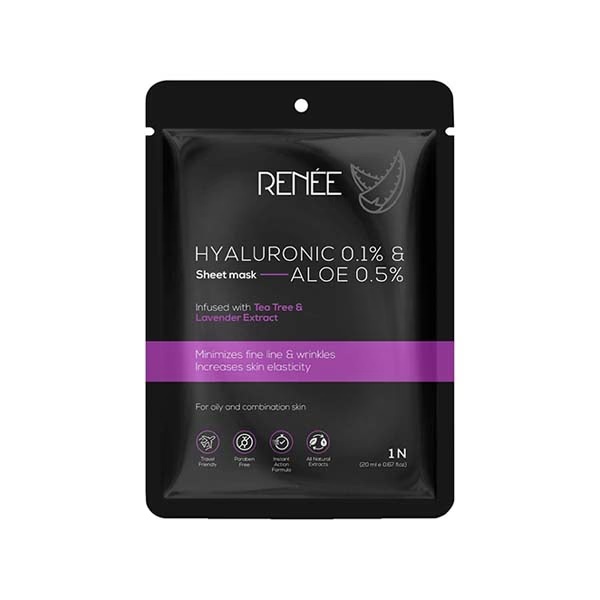 Renee Hyaluronic Acid and Aloe Sheet Mask 20 ml