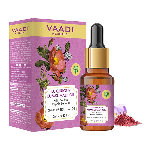 Vaadi Herbals 100% Pure Essential Oil - Luxurious Kumkumadi 10 ml