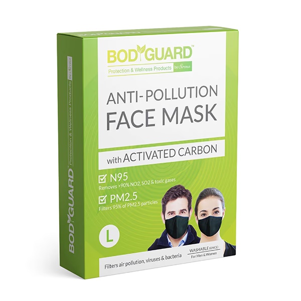 BodyGuard N95 + PM2.5 Anti Pollution Face Mask with Activated Carbon - Large