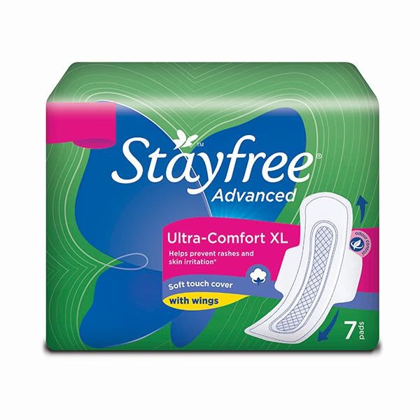 Stayfree Advanced Ultra-Comfort with Wings (XL) 7's