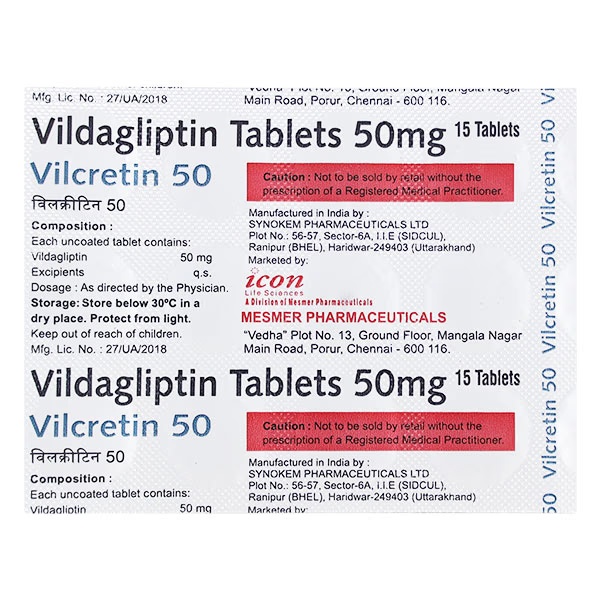 VILCRETIN 50mg Tablet 15's