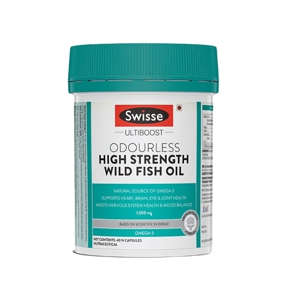 Swisse Ultiboost Odourless High Strength Wild Fish Oil 1500 mg Capsule 40's