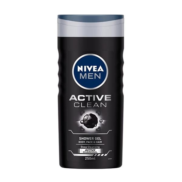 Nivea Men Active Clean Stimulating + Active Charcoal Shower Gel 250ml