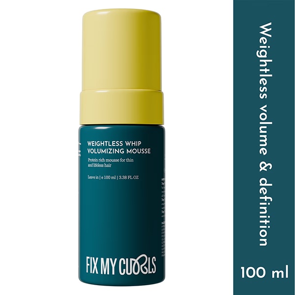 Fix My Curls Weightless Whip Volumizing Mousse Enriched with Rice Protein for Hair Growth, and Apple Cider Vinegar 100 ml 1 9253-fix-my-curls-weightless-whip-volumizing-mousse-enriched-with-rice-protein-for-hair-growth-and-apple-cider-vinegar-100-ml-1.jpg