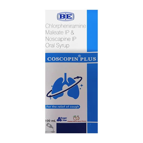COSCOPIN PLUS SUGAR FREE PASSION FRUIT & CHERRY FLAVOUR Syrup 100ml