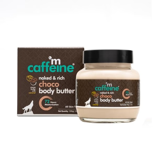 mCaffeine Choco & Shea Body Butter for 72Hrs Moisturization & Stretch Marks 100 gm