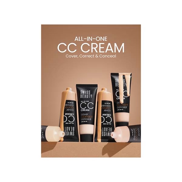 Swiss Beauty All-In-One CC Cream-Caramel Beige 25 gm