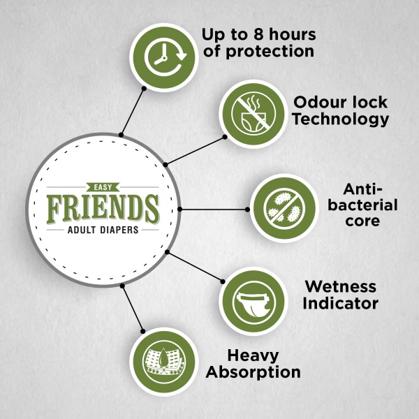 Friends Adult Diaper-Easy (L) 10's