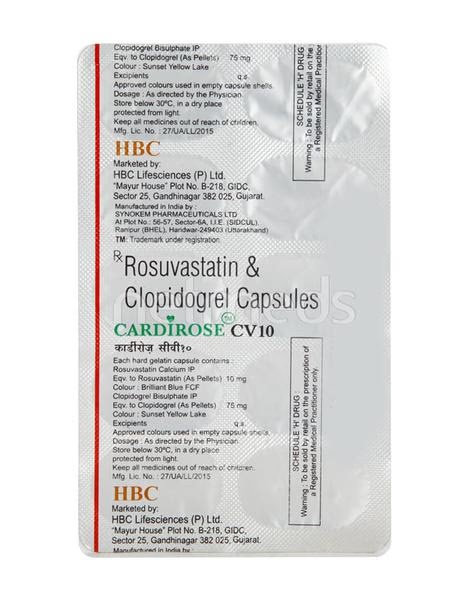 Cardirose CV 10mg Capsule 10'S