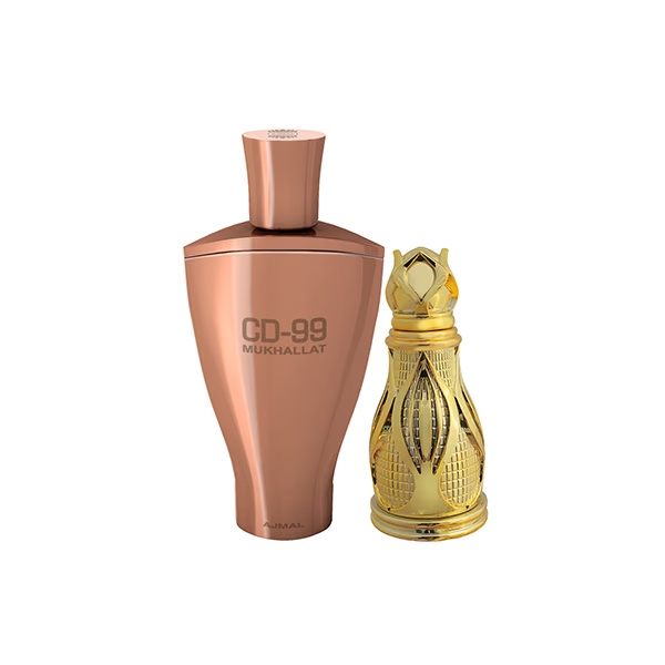 Ajmal CD 99 Mukhallat Concentrated Perfume Oil Floral Oriental Attar And Khofooq Concentrated Perfume Oil Woody Oudhy Attar 32 ml