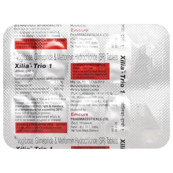 Xilia Trio 1mg Tablet 10'S