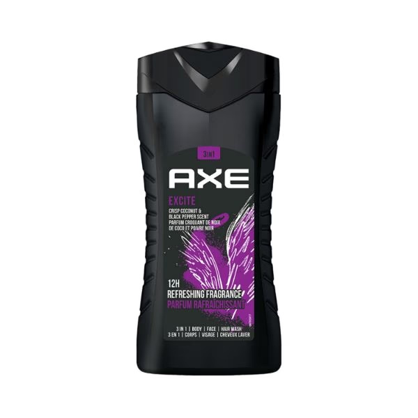 Axe Excite 3 In 1 Body Face & Hair Wash for Men Fragrance 250 ml