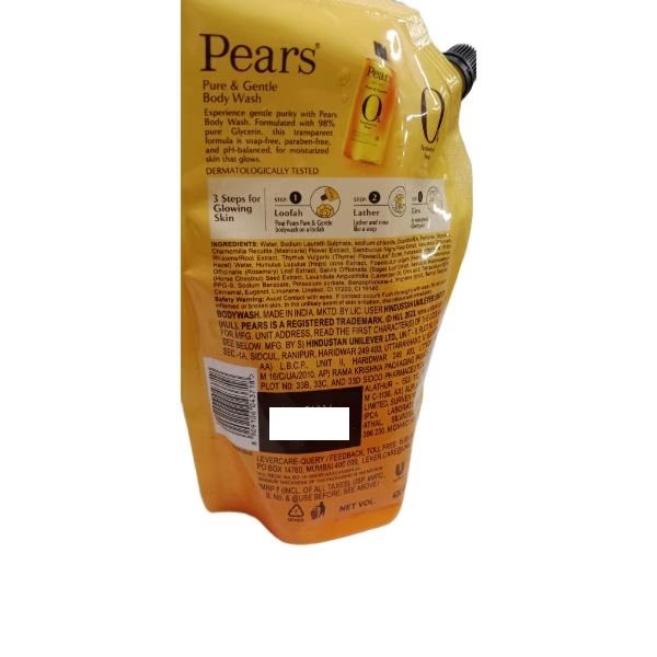 Pears Pure & Gentle Body Wash Refill Pack 400 ml