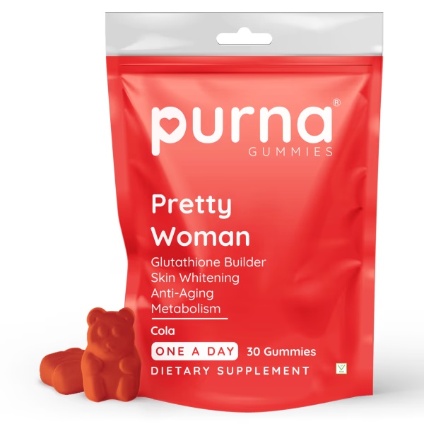 Purna Gummies Glutathione Cola Flavor Gummies for Skin Whitening and Immune Booster 30's