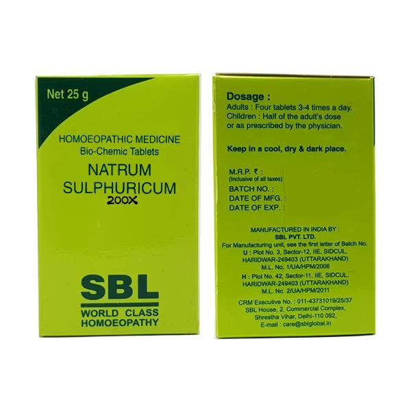SBL Natrum Sulphuricum 200X Tablet 25 gm
