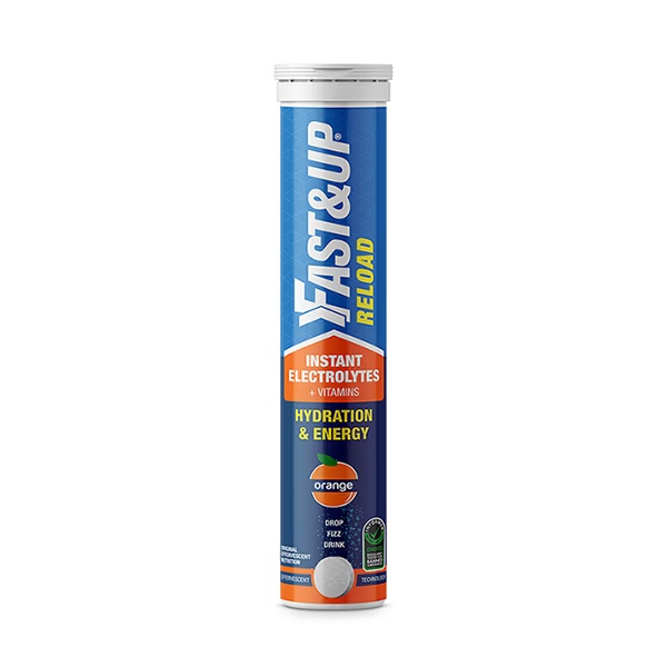 Fast&Up Reload Hydration and Energy Effervescent Tablet - Orange Flavour 20's