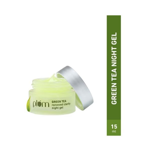 Plum Green Renewed Clarity Night Gel Fights Acne , Hydrates Skin 15ml